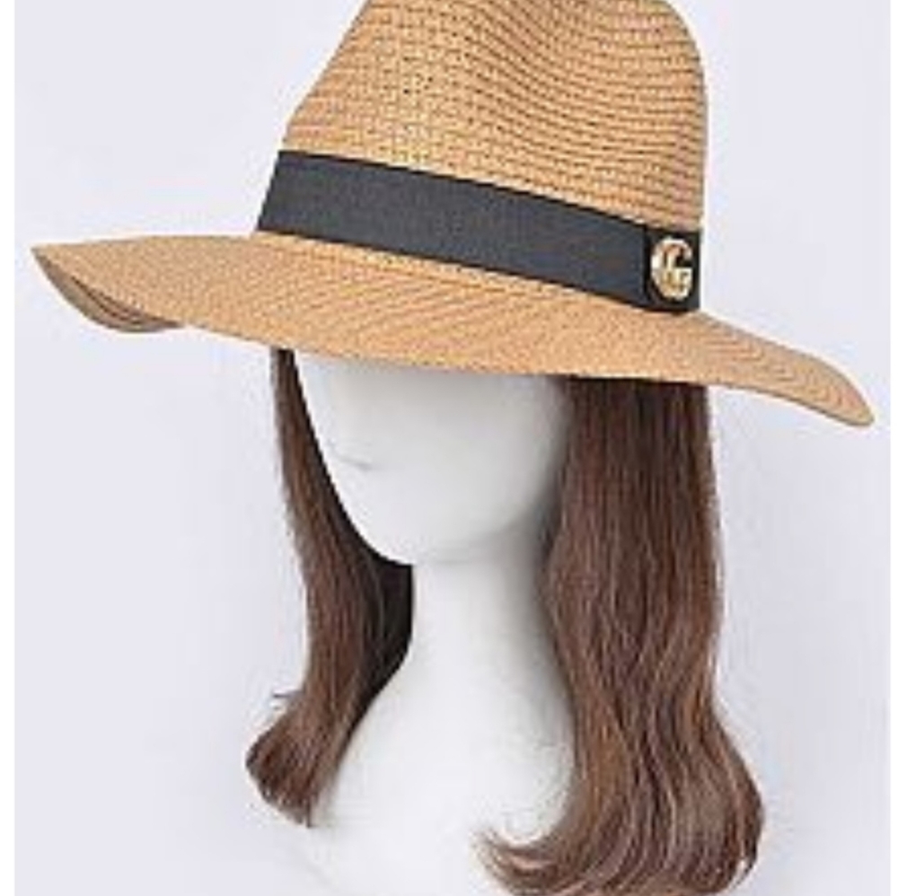 Logo Straw Fedora Hat